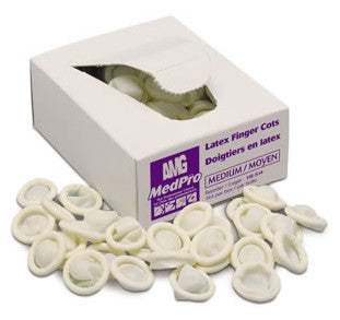 AMG FINGER COT LATEX MED 144'S - Queensborough Community Pharmacy