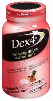 DEX-4 GLUCOSE TABS TROP FRT BOTTLE 50'S - Queensborough Community Pharmacy
