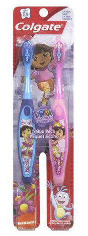 COLGATE MANUAL T/B SMILES DORA AGES2-5 YRS TWIN PACK 1'S - Queensborough Community Pharmacy