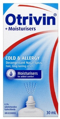 OTRIVIN SPRAY MOIST .1% 30ML - Queensborough Community Pharmacy