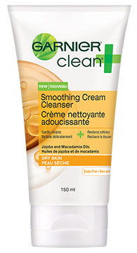 GARNIER CLEAN + SMOOTHING CREAM CLEANSER 150ML - Queensborough Community Pharmacy