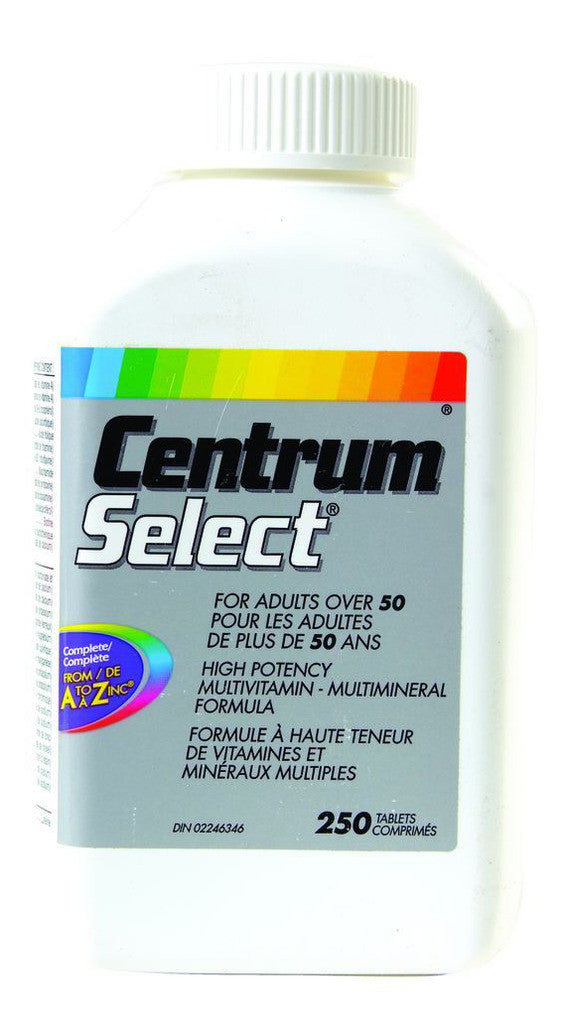 CENTRUM SELECT 50+ TABS 250'S - Queensborough Community Pharmacy