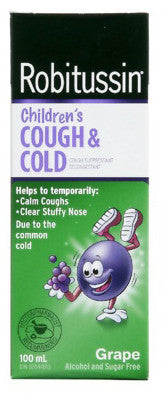 ROBITUSSIN CHILD CGH&CLD GRAPE 100ML - Queensborough Community Pharmacy