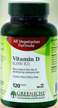 GREENICHE VEG VITAMIN D 1000IU TB 120 - Queensborough Community Pharmacy
