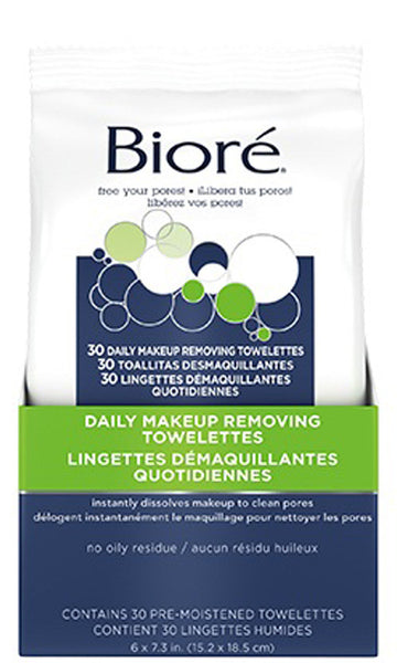 BIORE MAKE UP REMOVING TOWELETTES 30'S - Queensborough Community Pharmacy