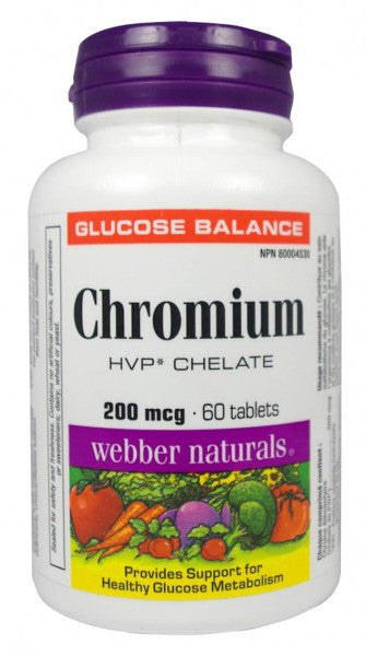 WEBBER CHROMIUM 200MCG 60'S - Queensborough Community Pharmacy