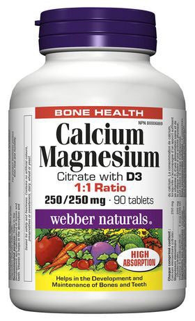 WEBBER CALCIUM & MAGNESIUM CITRATE WITH D 90'S - Queensborough Community Pharmacy