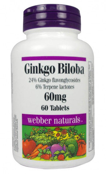 WEBBER GINKGO BILOBA 60MG 60'S - Queensborough Community Pharmacy