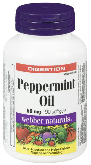 WEBBER PEPPERMINT OIL 50MG 90'S - Queensborough Community Pharmacy