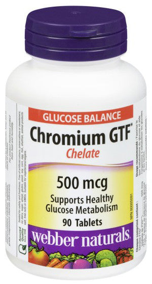 WEBBER CHROMIUM GTF CHELATE 90'S - Queensborough Community Pharmacy