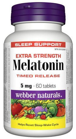 WEBBER MELATONIN TIMED RELEASE 5MG 60'S - Queensborough Community Pharmacy