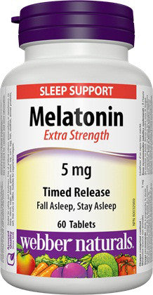 WEBBER MELATONIN 5MG QD TABS 60'S - Queensborough Community Pharmacy