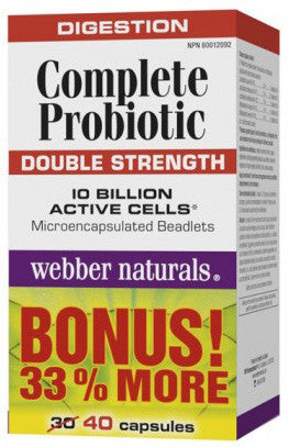 WEBBER COMPLETE PROBIOTIC DOUBLE STRENGTH CAPS 30+10'S - Queensborough Community Pharmacy