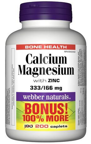 WEBBER CALCIUM & MAGNESIUM WITH ZINC 100+100'S - Queensborough Community Pharmacy