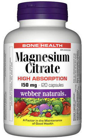 WEBBER MAGNESIUM CITRATE 150MG 120'S - Queensborough Community Pharmacy