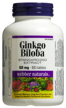 WEBBER GINKGO BILOBA 60MG 180'S - Queensborough Community Pharmacy