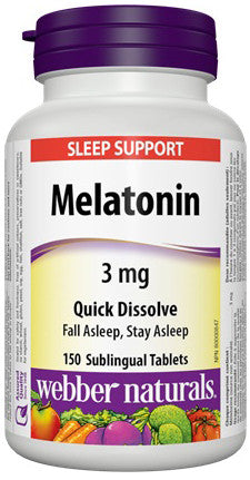 WEBBER MELATONIN 3MG DISSOLVE 150'S - Queensborough Community Pharmacy