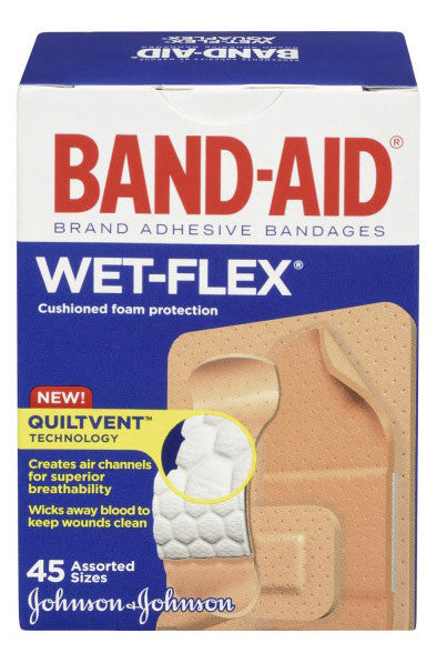 J&J BAND-AID WETFLEX 45'S - Queensborough Community Pharmacy