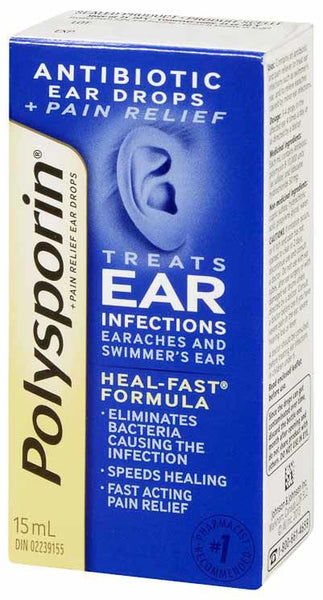 POLYSPORIN PLUS PAIN EAR DROPS 15ML - Queensborough Community Pharmacy