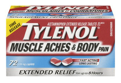 TYLENOL MUSCLE ACHES/BODY PAIN 72'S - Queensborough Community Pharmacy