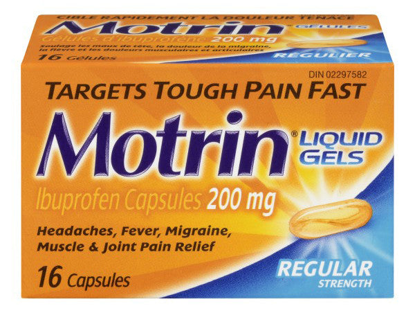 MOTRIN IB LIQUID GELS 16'S - Queensborough Community Pharmacy