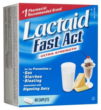 LACTAID FAST ACT CAPLETS 40'S - Queensborough Community Pharmacy