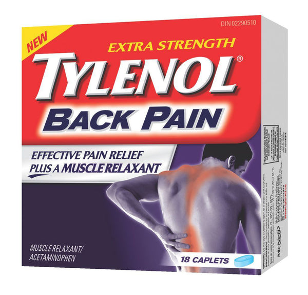 TYLENOL BACK PAIN CAPLETS 18'S - Queensborough Community Pharmacy