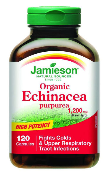 JAMIESON ORGANIC ECHINACEA PURPUREA1200MG CAPS 120'S - Queensborough Community Pharmacy