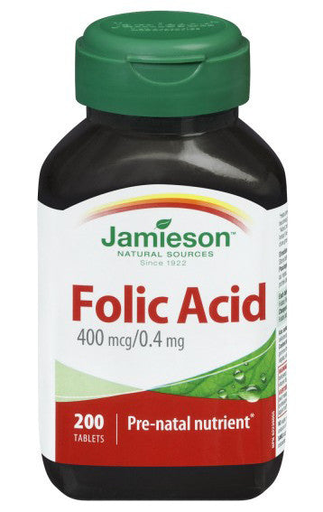 JAMIESON FOLIC ACID 400MCG 200'S - Queensborough Community Pharmacy