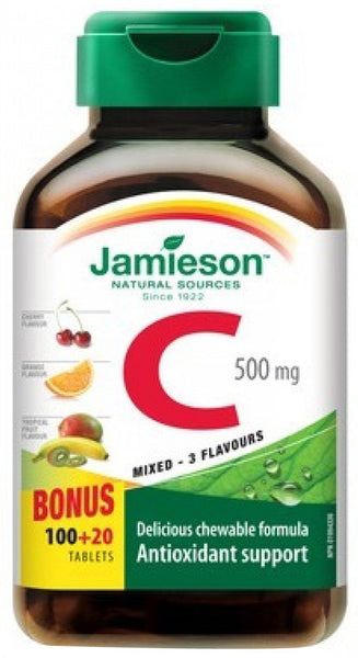 JAMIESON CHEW VIT C MIX FLAVR 120'S - Queensborough Community Pharmacy