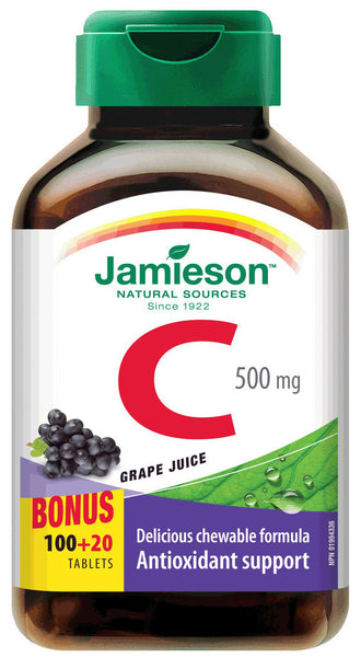 JAMIESON CHEW C GRAPE 100+20'S - Queensborough Community Pharmacy