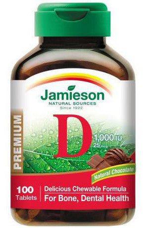 JAMIESON CHEW VIT D CHOC 100'S - Queensborough Community Pharmacy