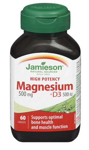 JAMIESON MAGNESIUM + D3 500MG 60'S - Queensborough Community Pharmacy