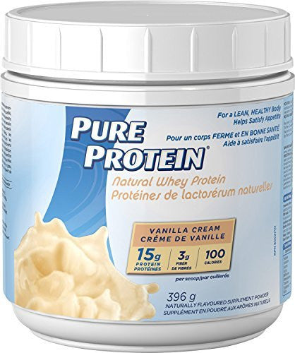 PURE PROTEIN NATURAL WHEY PROTEIN VANILLA CREAM 396G - Queensborough Community Pharmacy