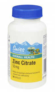 SWISS ZINC CITRATE 50MG 90'S - Queensborough Community Pharmacy