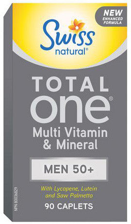 SWISS TOTAL ONE MEN 50+ MULTI VIT &MINERAL CAPS 90'S - Queensborough Community Pharmacy