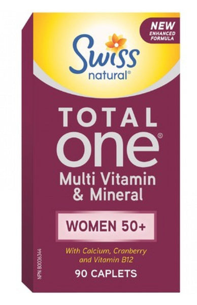 SWISS TOTAL ONE WOMEN 50+ MULTI VIT& MINERAL CAPS 90'S - Queensborough Community Pharmacy
