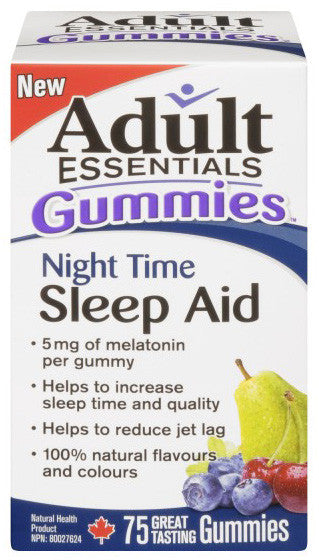 ADULT ESSENTIALS GUMMIES SLEEP AIDNIGHT TIME 75'S - Queensborough Community Pharmacy