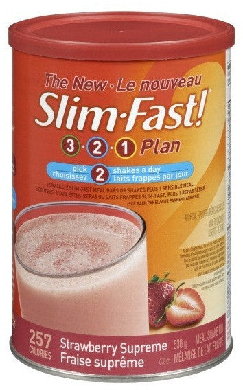 SLIM FAST PWD STRAWBERRY SUPREME 530G - Queensborough Community Pharmacy
