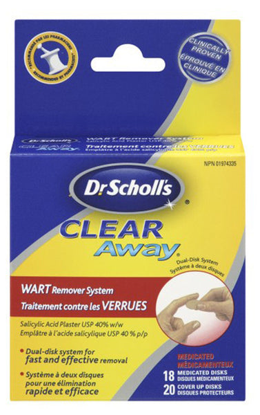 SCHOLL CLEAR AWAY #80842 WART REMOVAL SYSTEM 18'S - Queensborough Community Pharmacy