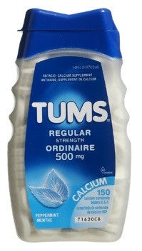 TUMS REGULAR 150'S - Queensborough Community Pharmacy