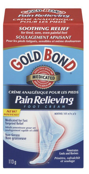 GOLD BOND FOOT PAIN RELIEF CRM 113G - Queensborough Community Pharmacy