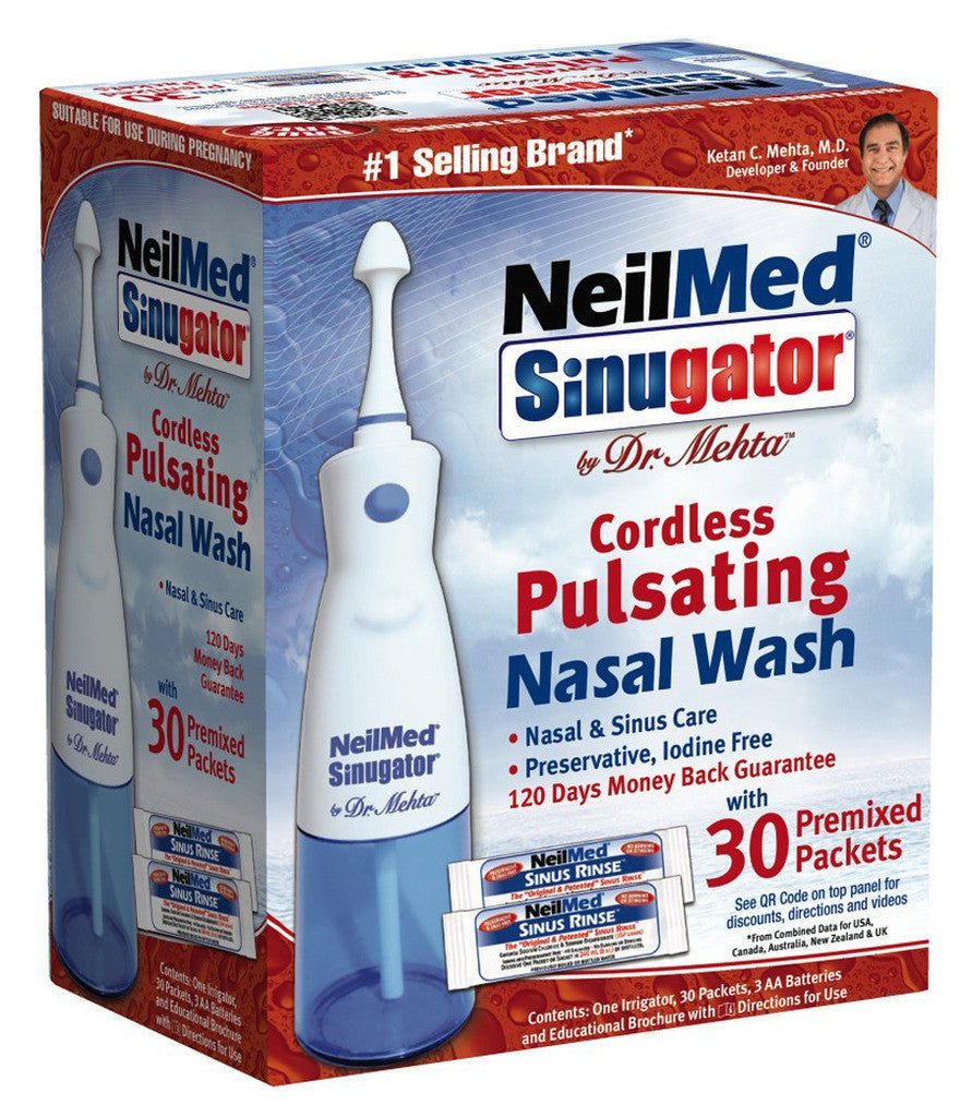 SINUGATOR CORDLES SPULSATING NASAL WASH 1'S - Queensborough Community Pharmacy