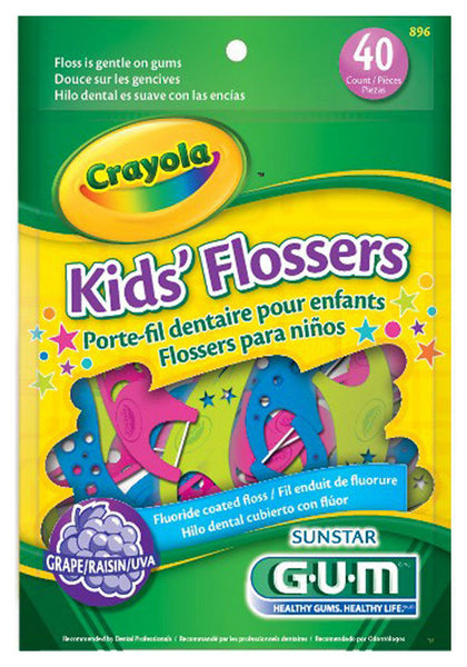 GUM FLOSSERS KIDS CRAYOLA 40'S - Queensborough Community Pharmacy