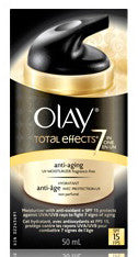 OLAY TOTAL EFFECTS 7 IN ONE ANTI-AGING UV MOISTURIZER F/F SPF15 50ML - Queensborough Community Pharmacy