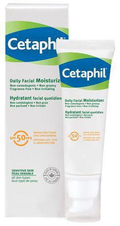 CETAPHIL DAILY FACIAL MOISTURE SPF50 50ML - Queensborough Community Pharmacy