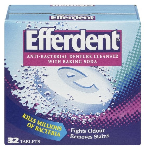 EFFERDENT DENTURE CLEANSER 32'S - Queensborough Community Pharmacy