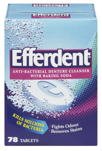 EFFERDENT DENTURE CLEANSER 78'S - Queensborough Community Pharmacy