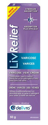 LIVRELIEF VARICOSE VEIN CREAM 50G - Queensborough Community Pharmacy