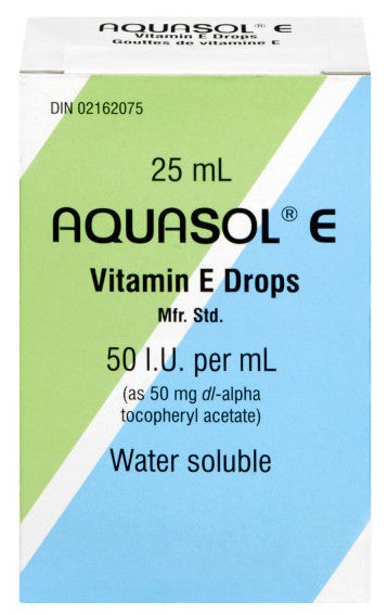 AQUASOL E VIT E DROPS 25ML - Queensborough Community Pharmacy